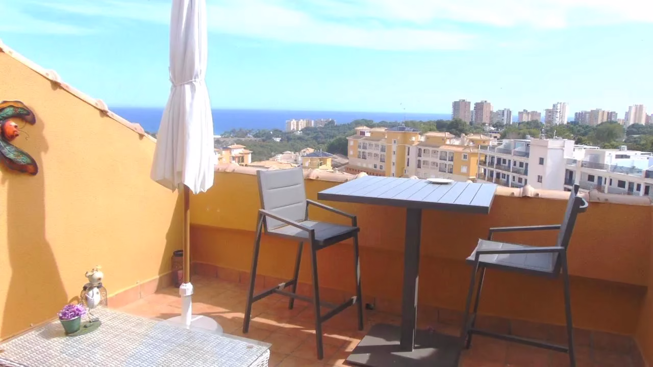 Ref: WV2107 — CAMPOAMOR – 3 Bedrooms Duplex Pent-House with comm. Pool, Garage and Sea Views. | White Villas in Spain WhiteVillasInSpain44 2