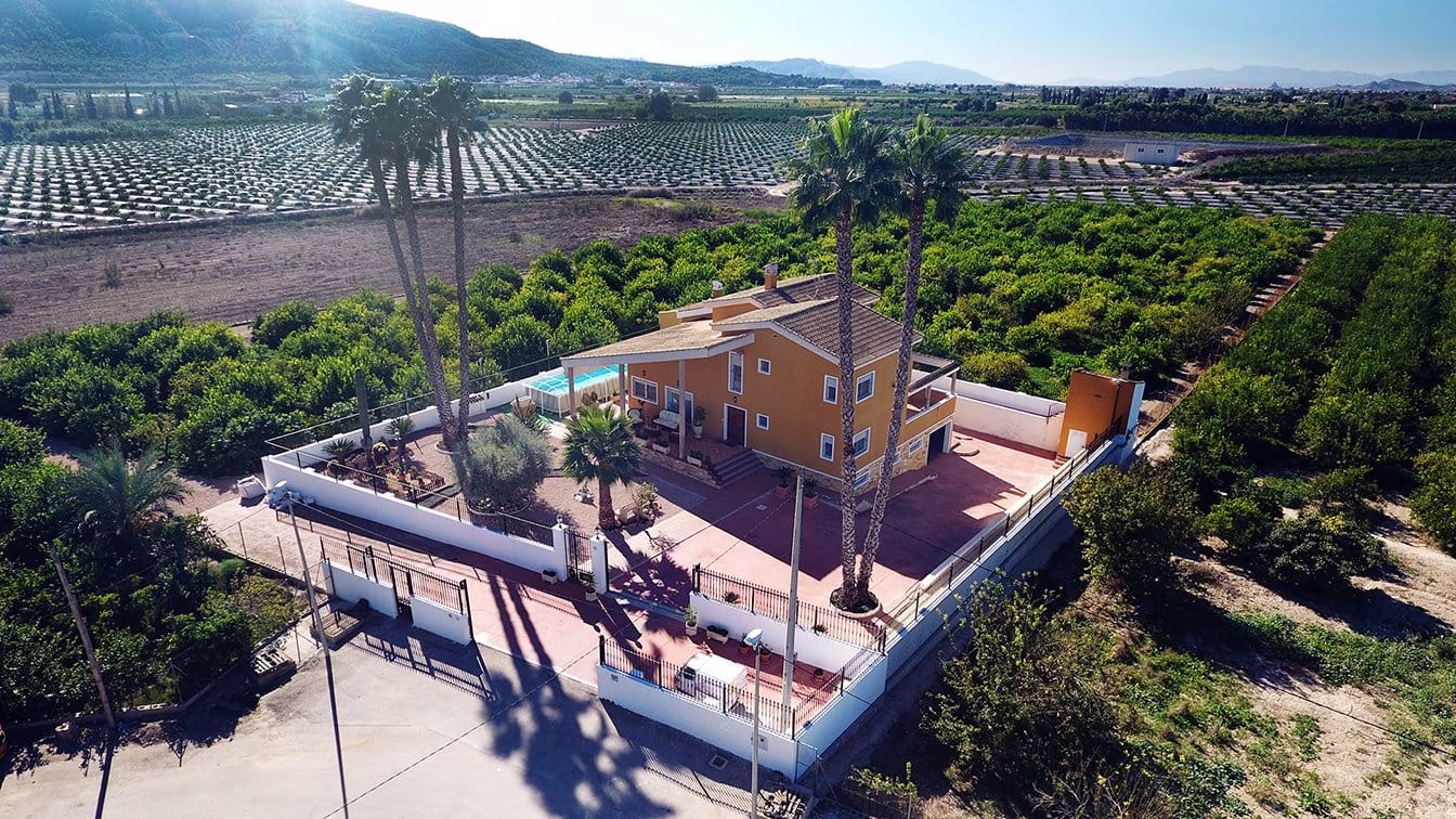 WW410670-5 Bedrooms Country Villa with above ground Pool, BBQ/Kitchen, Garage and 8500m2 of Lemon grove-Orihuela | White Villas in Spain 5 Bedrooms Country Villa with Pool Garage BBQ Kitchen Lemon Trees04