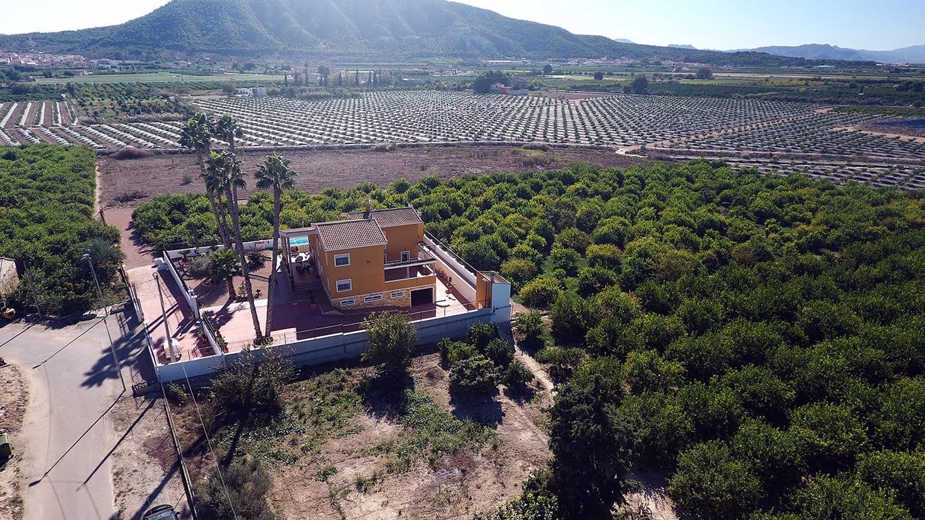 WW410670-5 Bedrooms Country Villa with above ground Pool, BBQ/Kitchen, Garage and 8500m2 of Lemon grove-Orihuela | White Villas in Spain 5 Bedrooms Country Villa with Pool Garage BBQ Kitchen Lemon Trees05