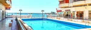 3 Bedrooms Beach-front Penthouse (9th Floor) with Lift Access and comm. Pool_TORREVIEJA