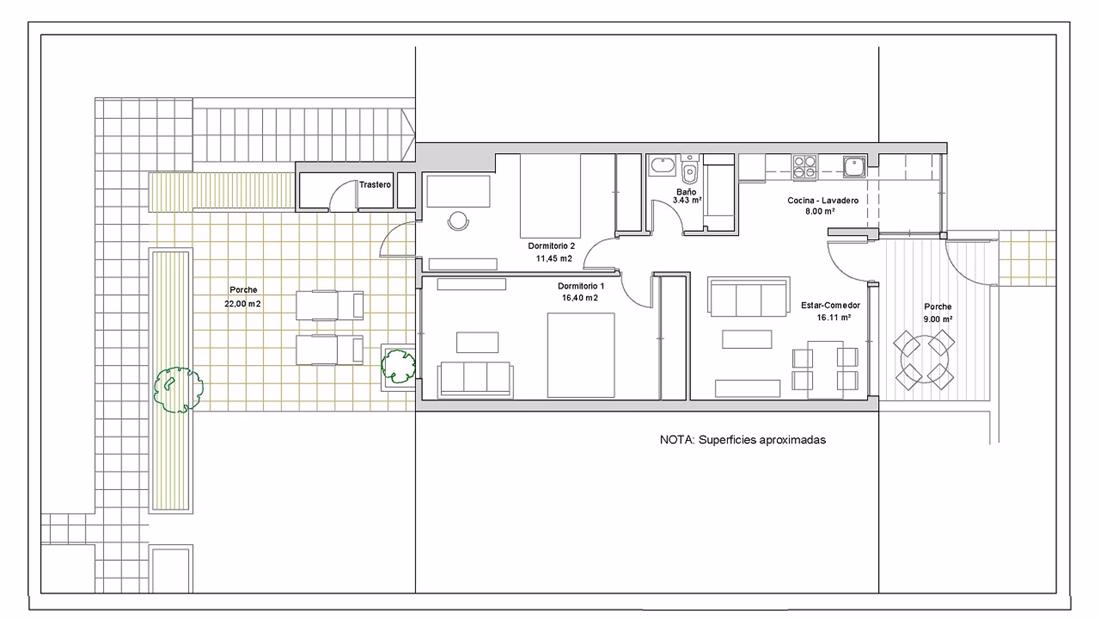 Ref: WV2571 — VILLAMARTIN – 2 Bedrooms Modern reformed Ground Floor Apartment with Storage, Front and Rear Terrace. | White Villas in Spain WhiteVillasInSpain36 16