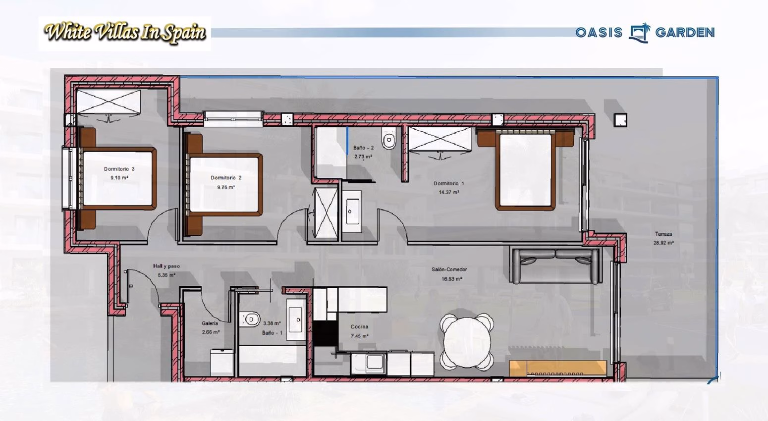 WV2603_2 & 3 Bedrooms Apartments & Penthouses with comm. Pool, Parking, Mini Golf and Playground_EL RASO_GUARDAMAR | White Villas in Spain WhiteVillasInSpain13 11