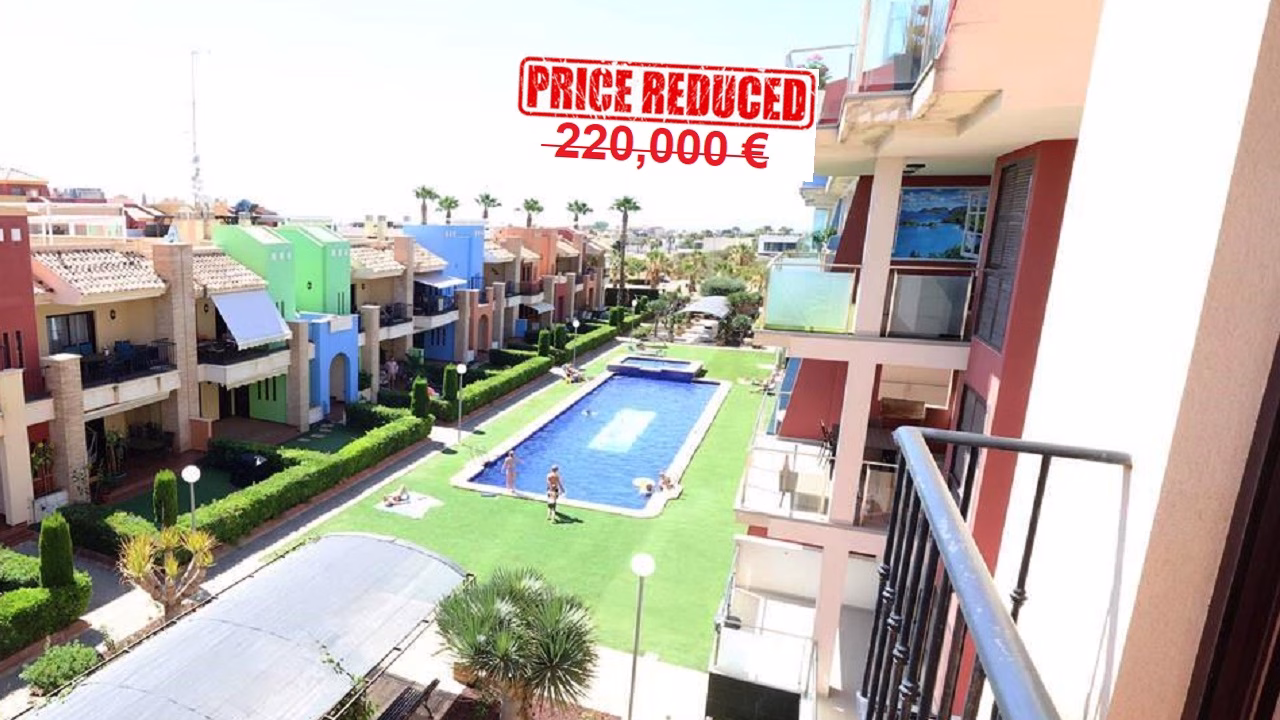 2 Bedrooms Apartment on 2nd Floor with comm. Pool, Sauna, Gym, Parking, Sea and Pool views Terrace_LOMAS de CABO ROIG