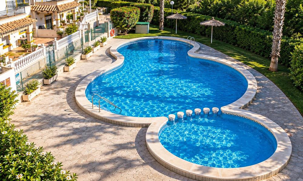 Ref: WIH3053 — PLAYA FLAMENCA – 2 Bedrooms TownHouse with comm. Pool, Parking and Solarium | White Villas in Spain WhiteVillasInSpain23 9
