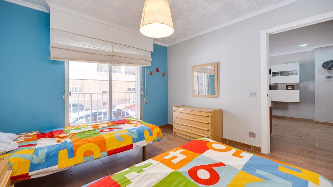 Ref: WM20637 — TORREVIEJA (Acequion BeachFront) – 2 Bedrooms Renovated Ground-Floor Beach Apartment with Sea views Terrace. | White Villas in Spain 2 Bedrooms Renovated Ground-Floor Beach Apartment with Sea views Terrace - TORREVIEJA