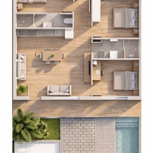 New 3 Bedrooms Bungalows with Private Pool, terrace, Summer Kitchen, Solarium_PILAR DE LA HORADADA