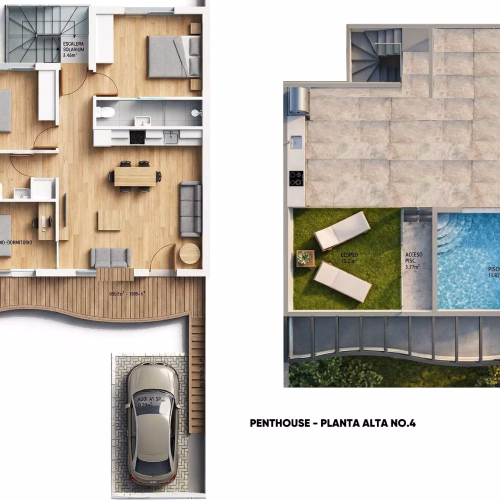 New 3 Bedrooms Bungalows with Private Pool, terrace, Summer Kitchen, Solarium_PILAR DE LA HORADADA
