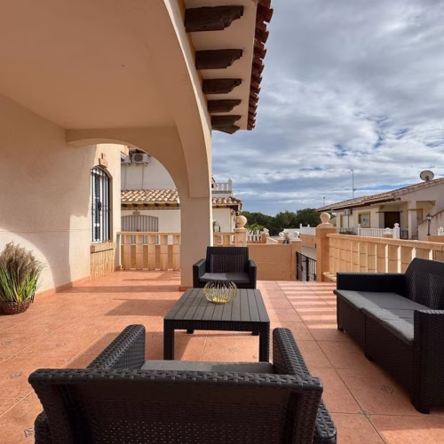 2 Bedrooms TownHouse with comm. Pool, Off-Road Parking and Sea Views Solarium_LA ZENIA_TORREZENIA_ORIHUELA COSTA