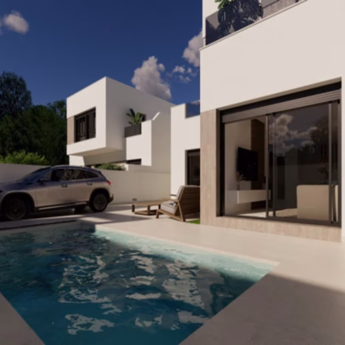 3 Bedrooms NEW Build Detached Villas with Pool, Off-Road Parking and Solarium_San-Fulgencio