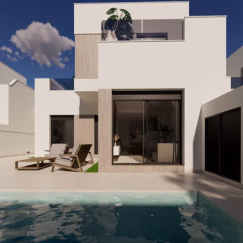 3 Bedrooms NEW Build Detached Villas with Pool, Off-Road Parking and Solarium_San-Fulgencio