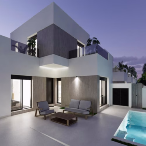 3 Bedrooms NEW Build Detached Villas with Pool, Off-Road Parking and Solarium_San-Fulgencio